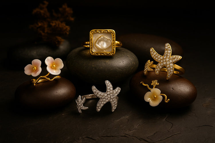 Bagues en acier inoxydable colorées